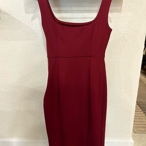 Showpo Deep Red Midi Dress